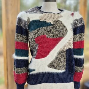 Beautiful Vintage Piaf Pullover Sweater Womens Size L With Angora